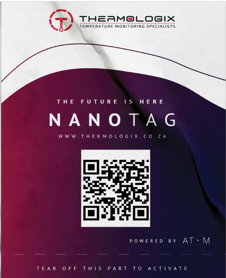 NanoTag temperature monitoring sensor